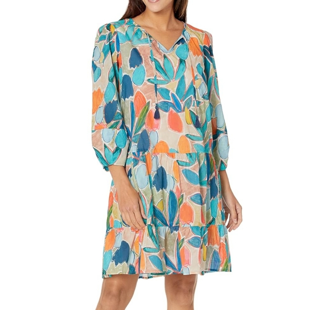 NIC+ZOE Citrus Grove Floral-Print Shift Dress size 1X New NWT - Picture 2 of 11